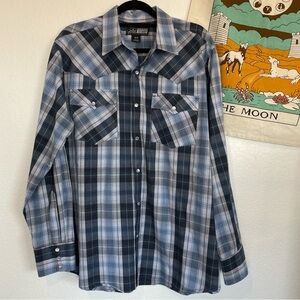 Canyon Guide Blue Plaid Shirt XLG